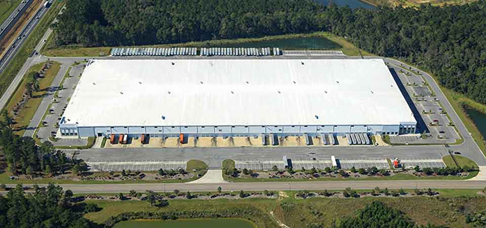 Warehouse aerial image